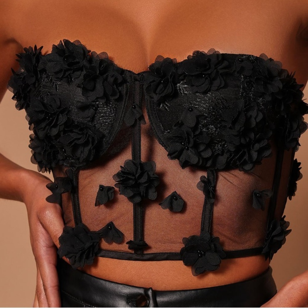 Amelia Rose Corset - Black